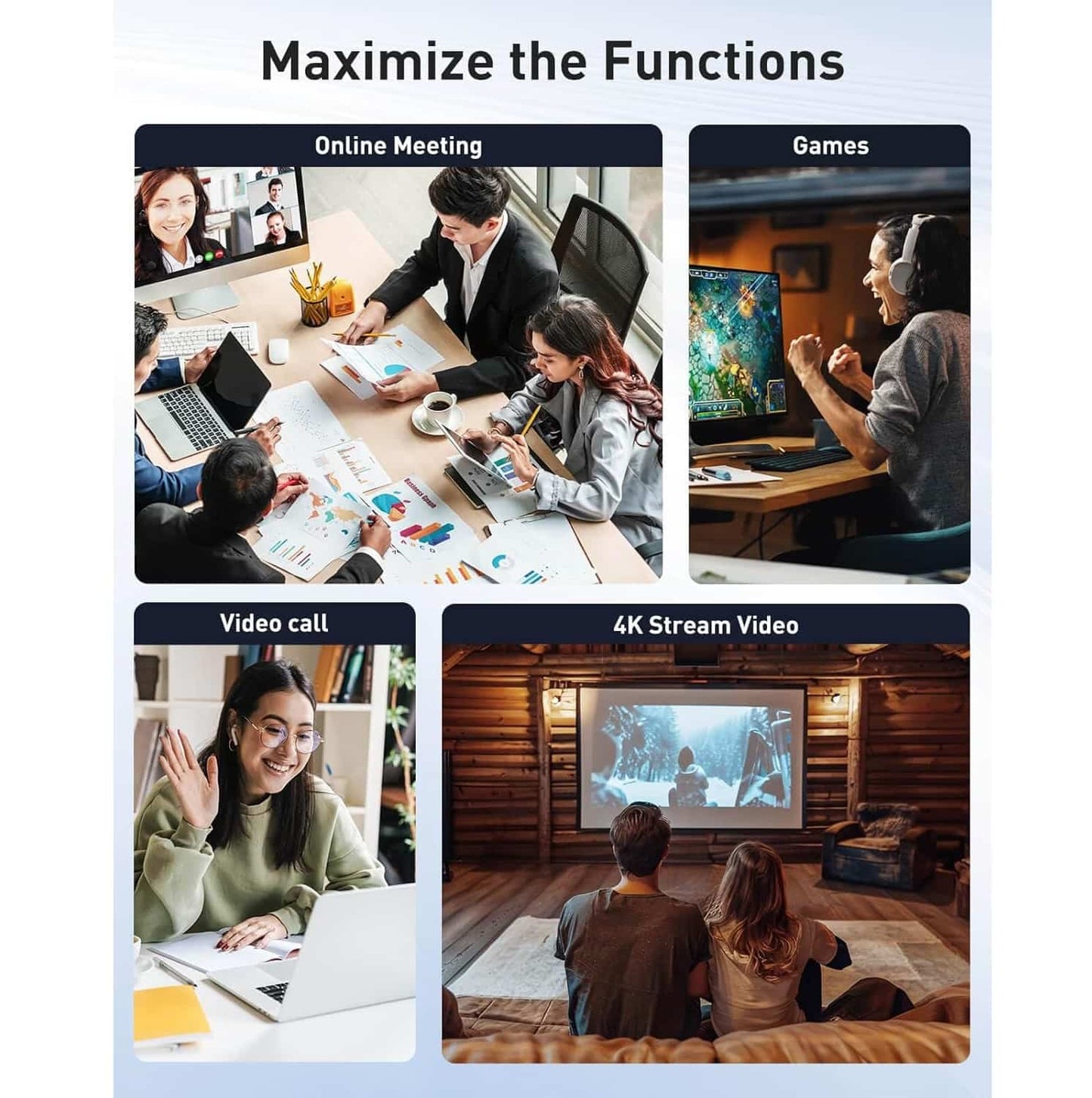 Adaptador WiFi USB 1300Mbps Dual 5dBi Windows Compatible