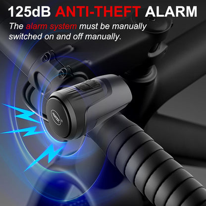 Bocina USB Recargable Bicicleta 125dB Antirrobo Impermeable Negra