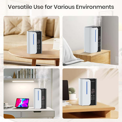 Humidificador Ultrasónico 5L Inteligente LED – Difusor Aromaterapia Negro/Blanco