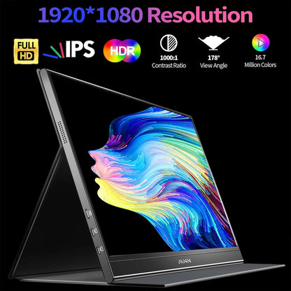 Monitor Portátil 15.6 FHD IPS USB-C y Mini HDMI
