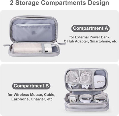 Estuche Organizador Accesorios Electrónicos Gris