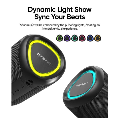 Parlante  Bluetooth CHIFENCHY PulseSound 15W Luz LED IPX5
