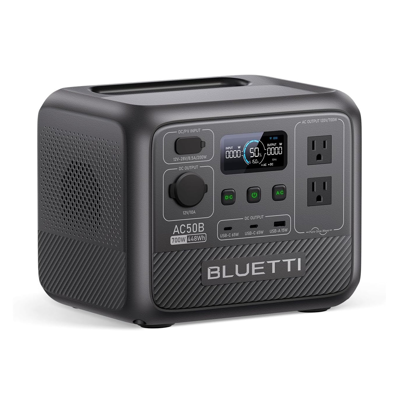 Estación de Energía Portátil - BLUETTI AC50B – 448 Wh - 700W hasta 1050W - LiFePO4 - Generador Solar