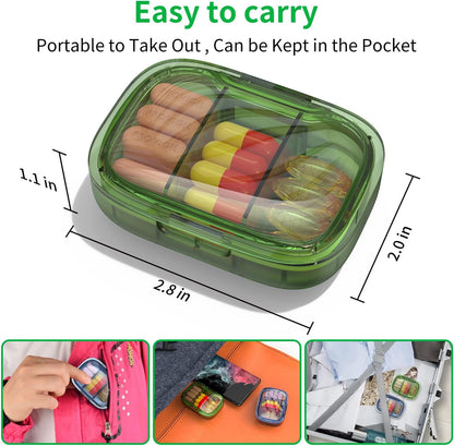 Pastillero Portátil TecQach 3 Compartimentos Pack 2