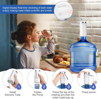 Dispensador de Agua Eléctrico JOYHILL 5 Galones LED USB-C