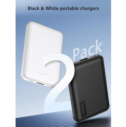 Mini Power Bank 5000mAh USB-C 12W iPhone Samsung Pack x2