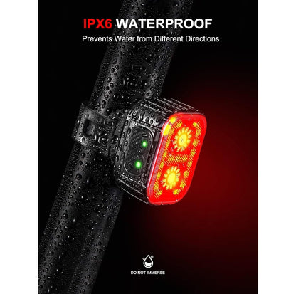 Luces LED para Bicicleta Recargables USB Delantera y Trasera Kit x2