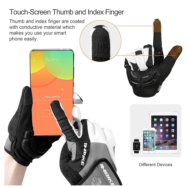 Guantes de Ciclismo Acolchados con Gel Antideslizantes Táctiles Small