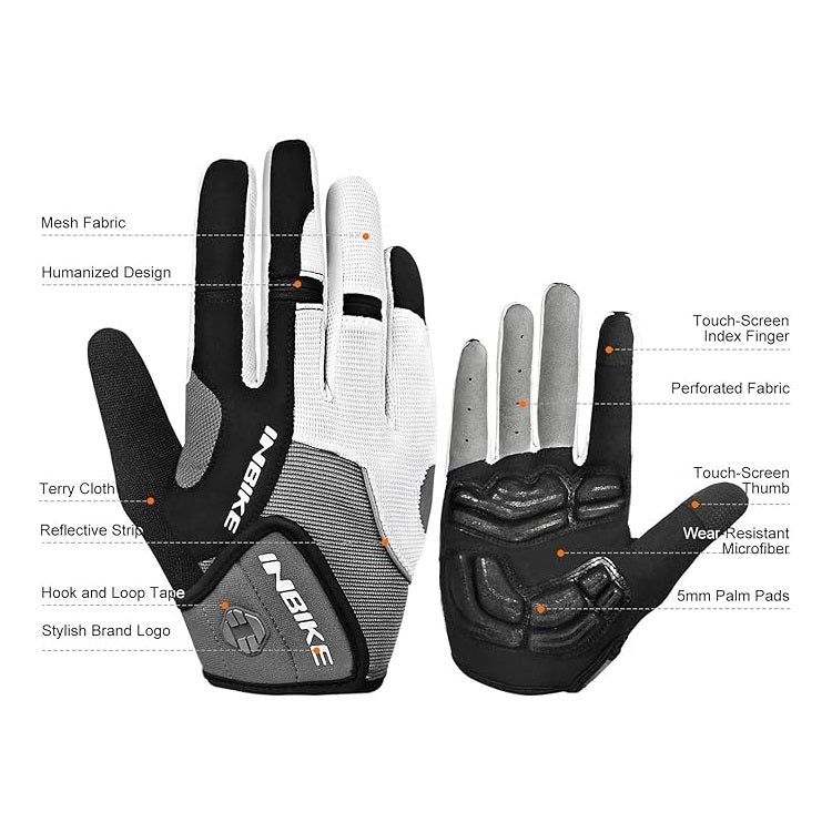 Guantes de Ciclismo Acolchados con Gel Antideslizantes Táctiles Small