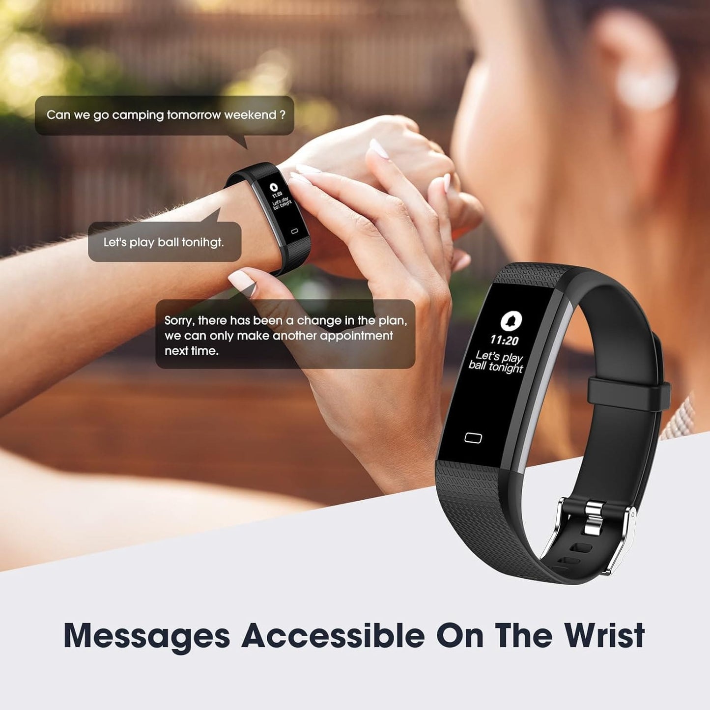 Smartwatch Fitness  Kummel con Tracker de Actividad y Monitoreo de Salud Negro