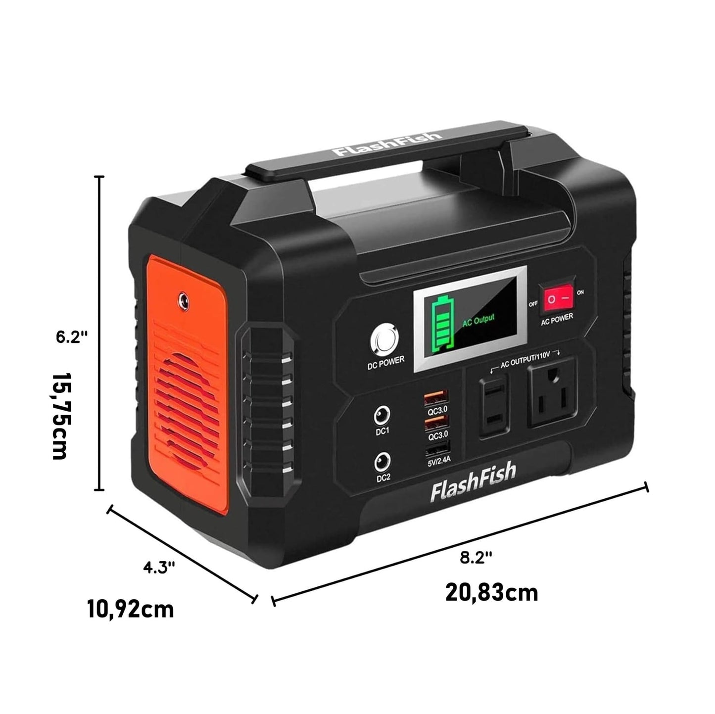 Estación de Energía FF FlashFish E200 151 Wh  200W a 250W - Generador Solar