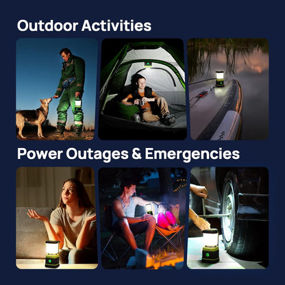 Linterna LED Camping 1000 lm Recargable 4400 mAh IPX4