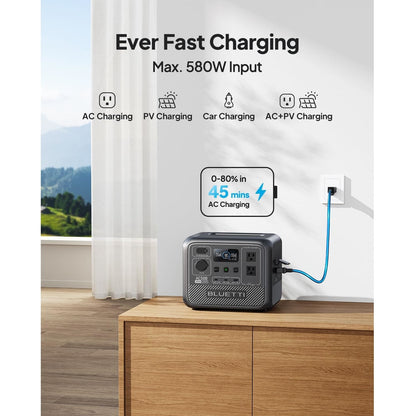 Estación de Energía Portátil - BLUETTI AC50B – 448 Wh - 700W a 1050W - LiFePO4 - Generador Solar