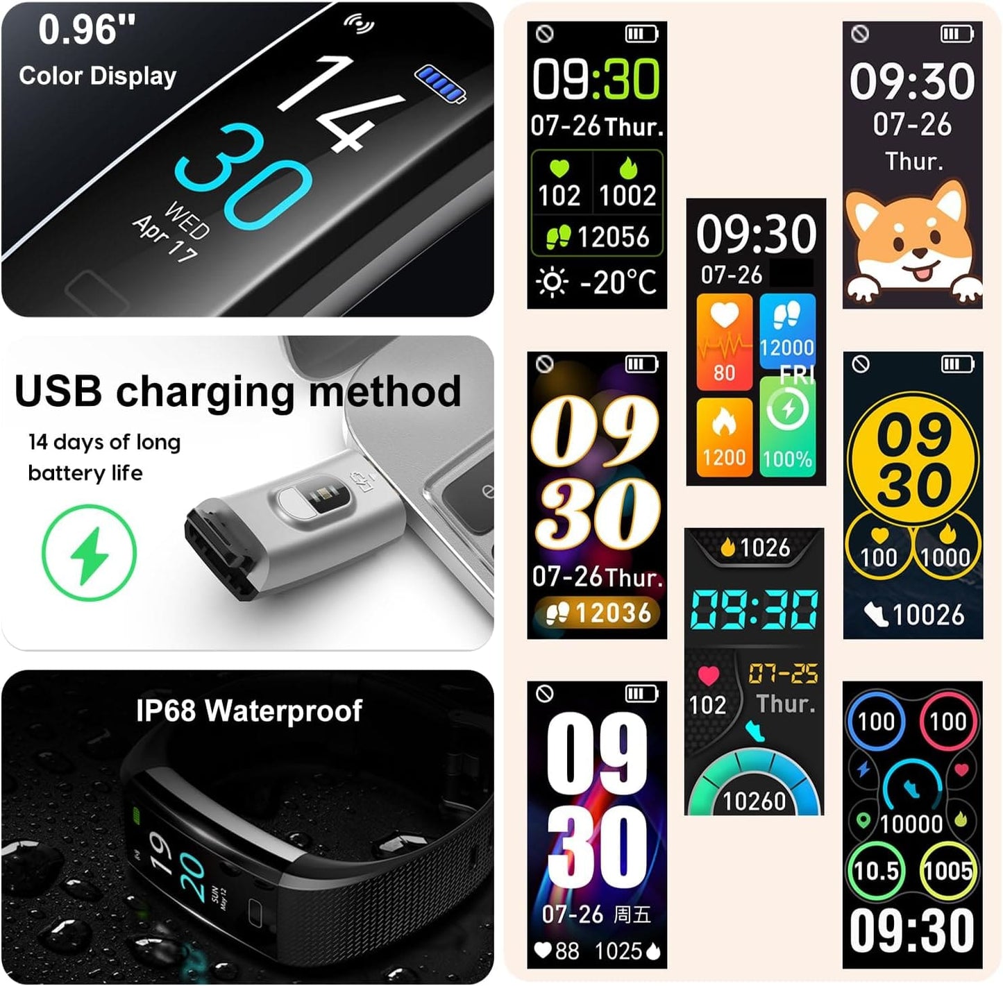 Smartwatch Fitness ENGERWALL S5 con 16 Modos Deportivos y Monitor de Salud Negro