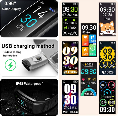 Smartwatch Fitness ENGERWALL S5 con 16 Modos Deportivos y Monitor de Salud Negro