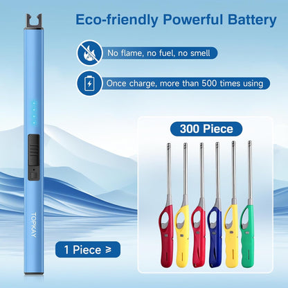 Encendedor Eléctrico USB de Plasma - Viento y Llama - Azul