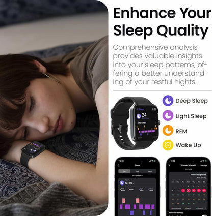 Smartwatch AMOLED 1.78” TOZO S4 con Llamadas y Batería de Larga Duración Negro