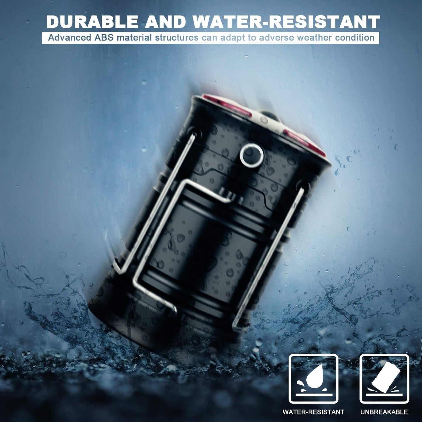 Linterna LED Camping Recargable 360° Emergencias SOS