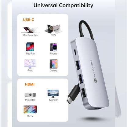 Hub USB-C 9 en 1 con HDMI 4K 60Hz y Carga PD 100W