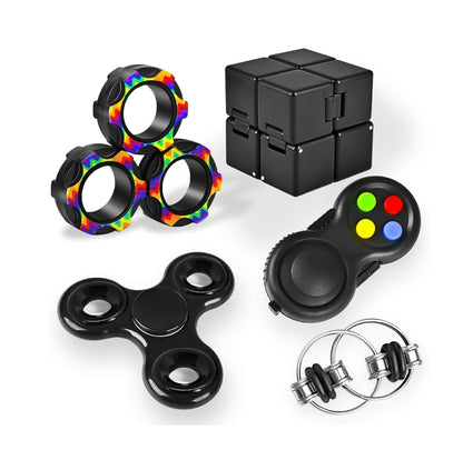 Juguetes Sensoriales Antiestrés – Set de 5 para Niños, Adolescentes y Adultos