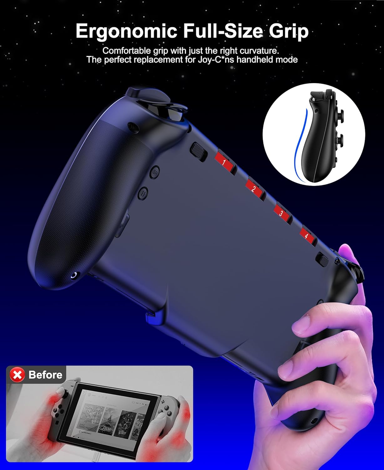 Control Pro para Nintendo Switch/OLED - RGB 1000mAh Negro