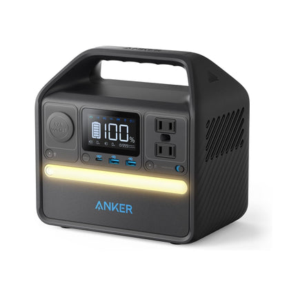 Estación de Energía Portátil - Anker 521 - 256Wh - 300W a 600W - Batería LiFePO4 - Generador Solar
