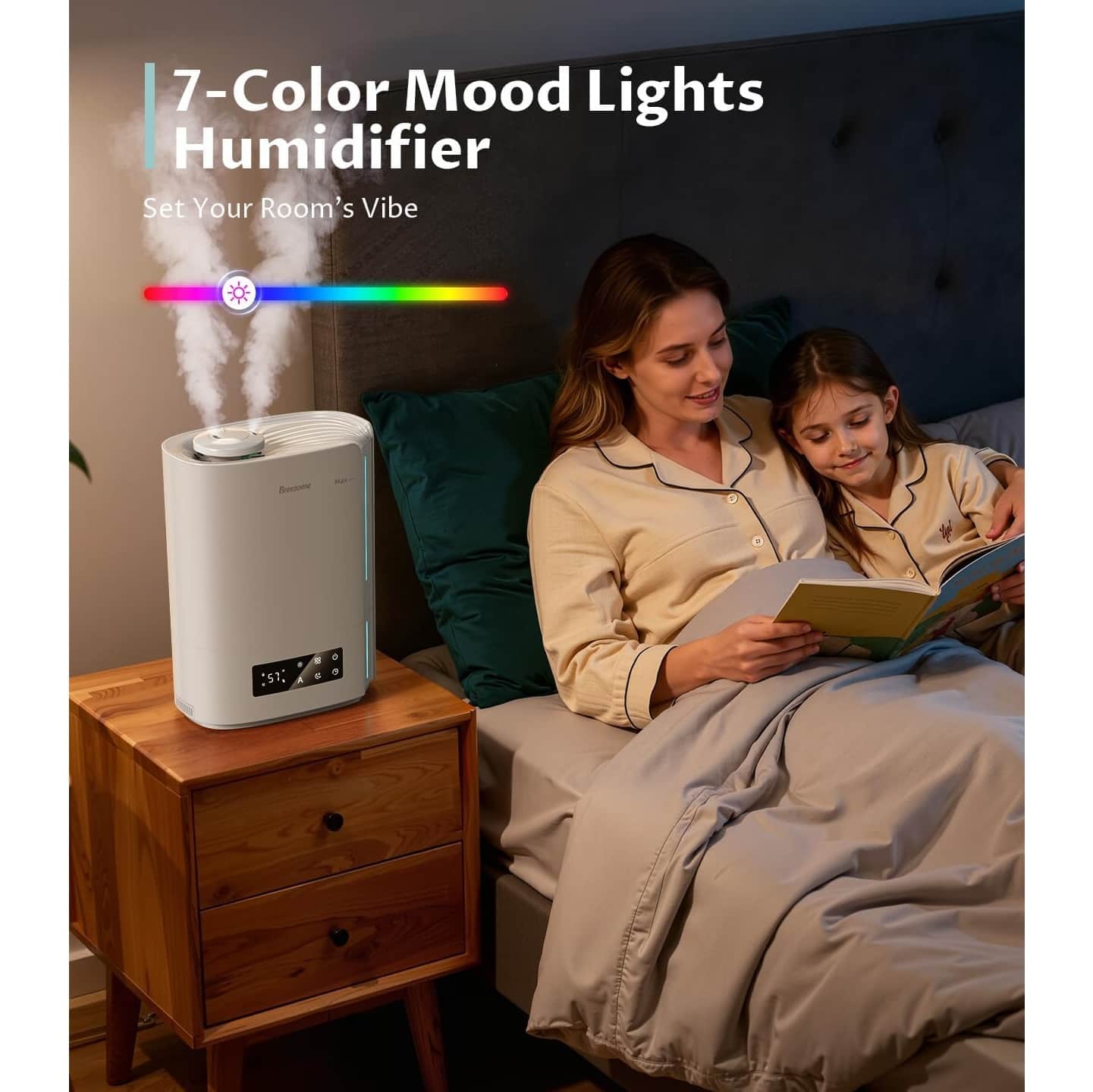 Humidificador Ultrasónico 6L Inteligente LED – Difusor Aromaterapia Negro