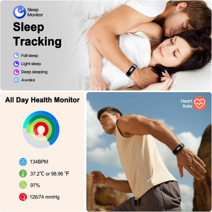 Smartwatch Fitness ENGERWALL S5 con 16 Modos Deportivos y Monitor de Salud Negro