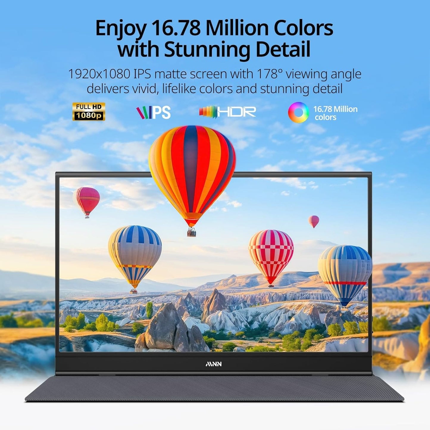 Monitor Portátil 15.6 FHD IPS USB-C y Mini HDMI