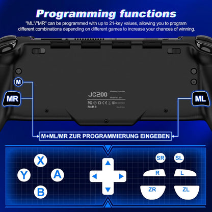 Control Pro para Nintendo Switch/OLED - RGB 1000mAh Negro