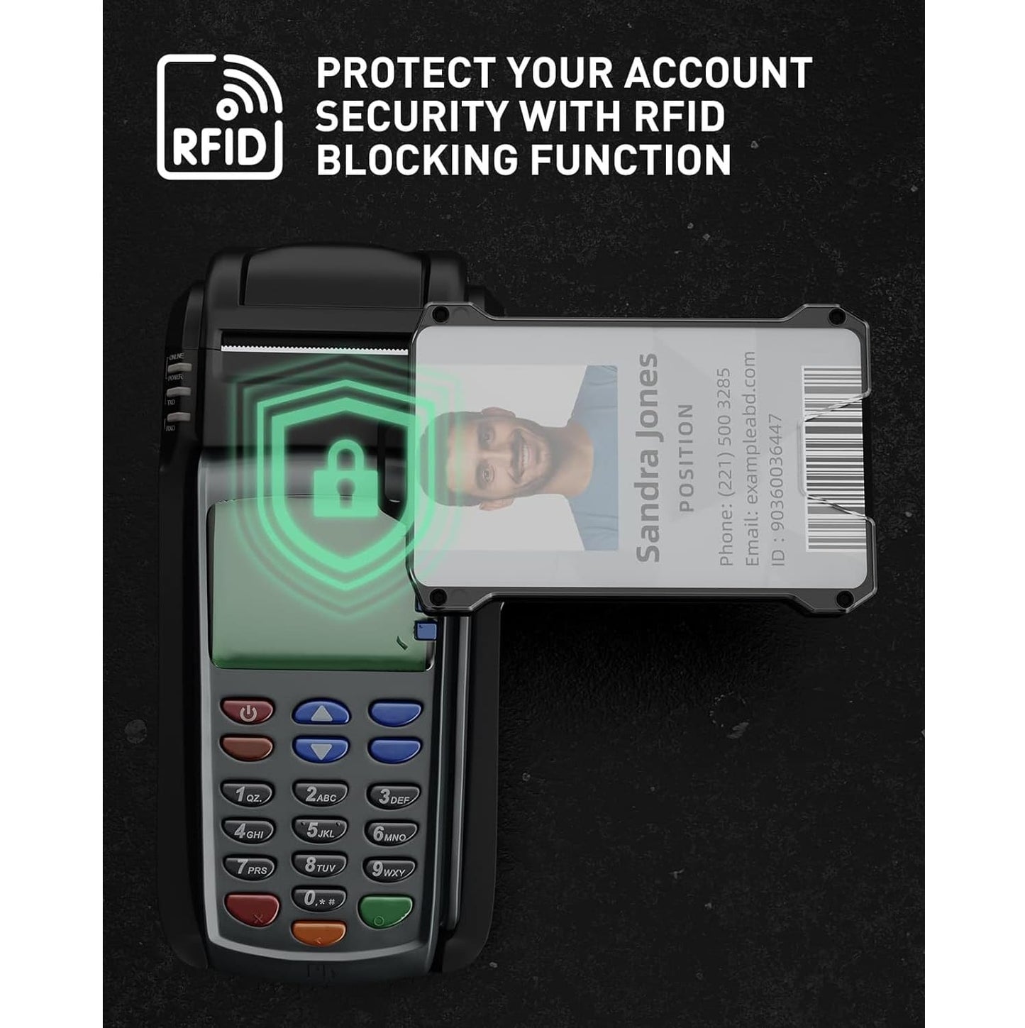 Billetera Inteligente RFID Aluminio 12 Tarjetas Transparente Compacta