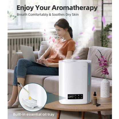 Humidificador Ultrasónico 6L Inteligente LED – Difusor Aromaterapia Negro