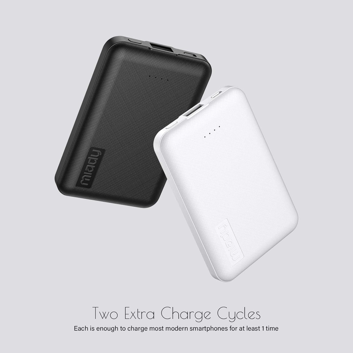 Mini Power Bank 5000mAh USB-C 12W iPhone Samsung Pack x2