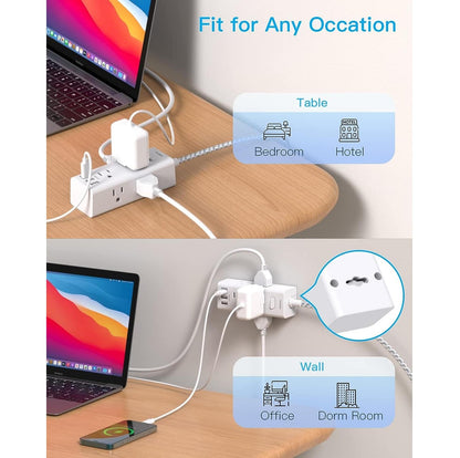 Regleta One Beat 9 en 1 con USB C y Protector de Sobretensiones
