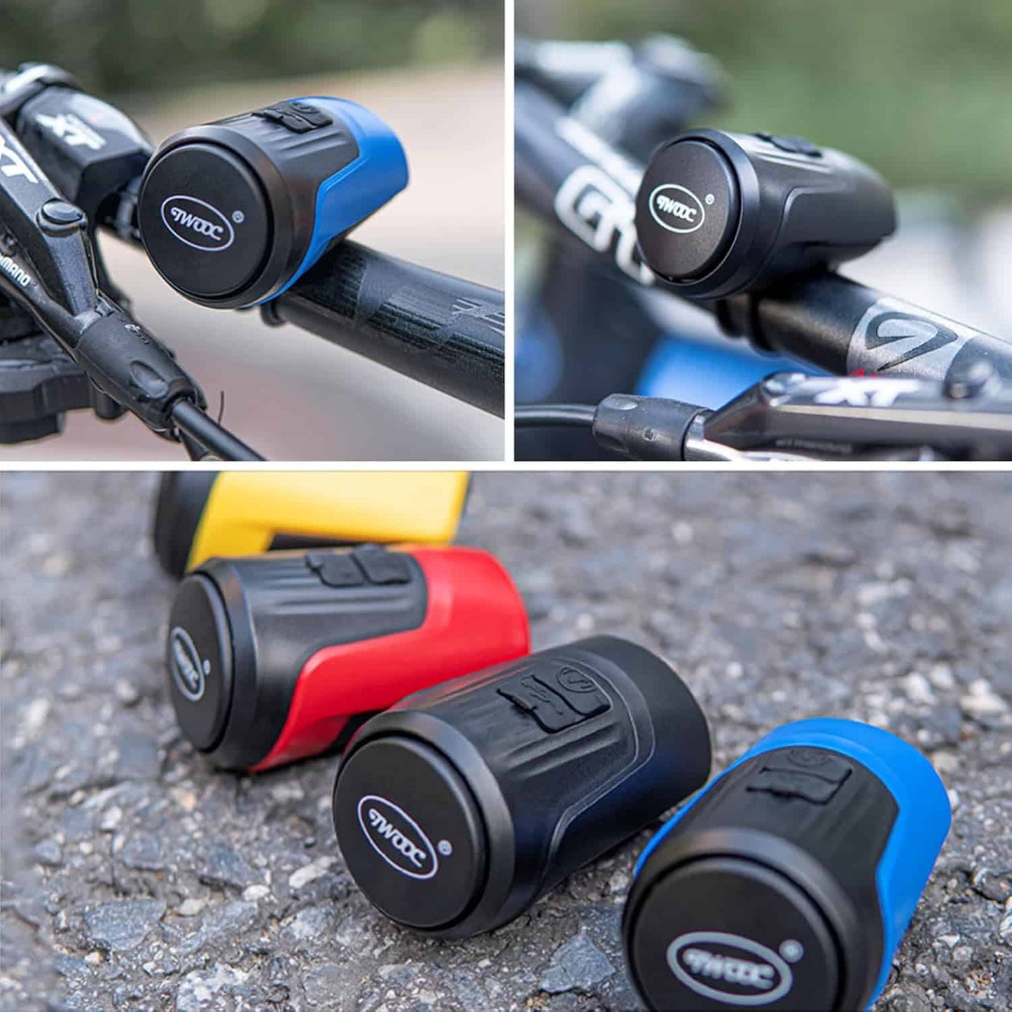 Bocina USB Recargable Bicicleta 125dB Antirrobo Impermeable Negra