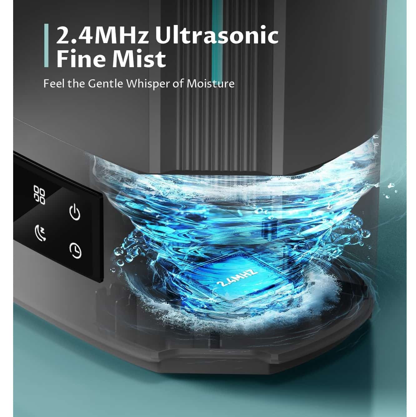 Humidificador Ultrasónico 6L Inteligente LED – Difusor Aromaterapia Negro