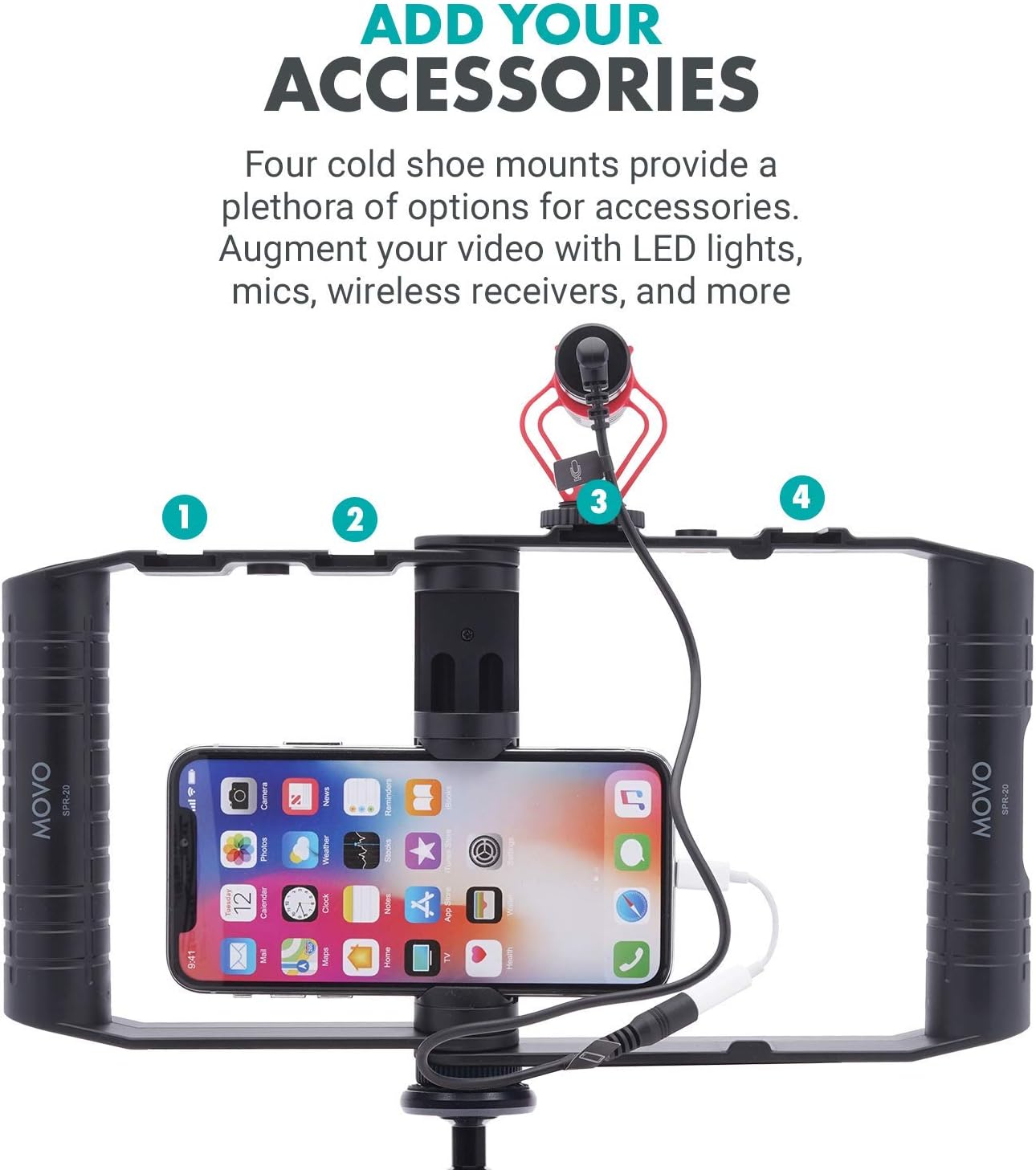 Jaula Plegable para Celular – Soportes Zapata Fría y Vlogging