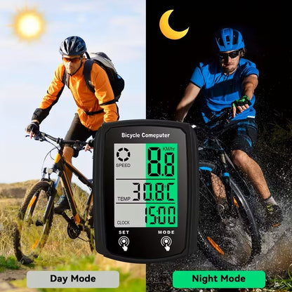 Computadora de Bicicleta LCD - Velocímetro y Odómetro Negro