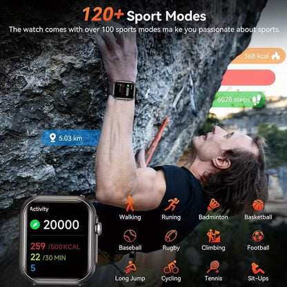 Smartwatch Negro con Llamadas Bluetooth y 100+ Modos Deportivos