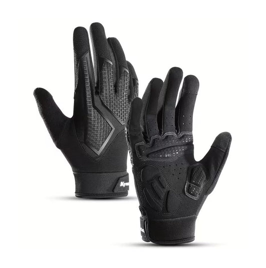 Guantes de Ciclismo de Dedos Completos – Transpirables, Antideslizantes y con Capacidad Táctil para smartphone - Accesorios Bicicleta Hombre y Mujer - Small - Negro