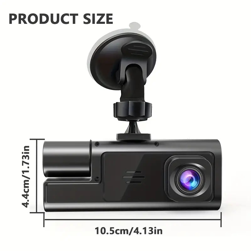 Cámara Doble ZKCAMSPY 1080P – Frontal e Interior, 170° Visión, HD