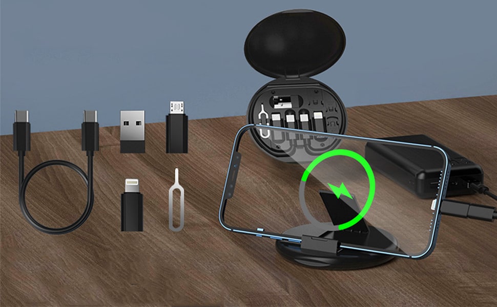 Adaptador Universal 6 en 1 USB-C/USB-A/Lightning 60W Negro