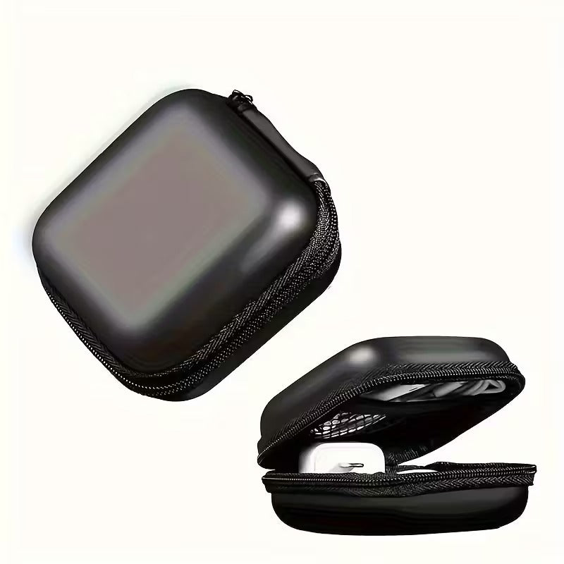 Mini Estuche Portátil para Accesorios Electrónicos Negro