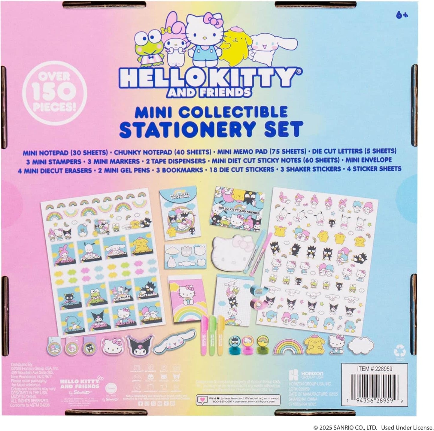 Mini Papelería Coleccionable Hello Kitty Sanrio – Notas Adhesivas y Suministros Escolares