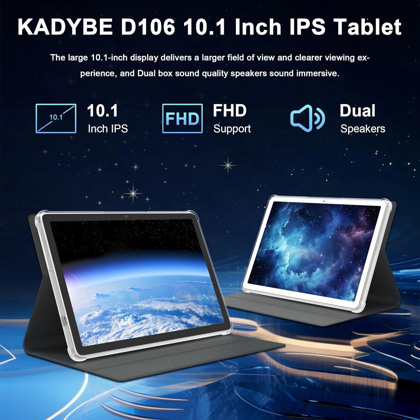 Tablet Android 14 10.1” 14GB RAM 128GB Dual SIM 4G con Accesorios