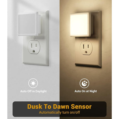 Luz LED Nocturna con Sensor de Luz Automático Pack x4