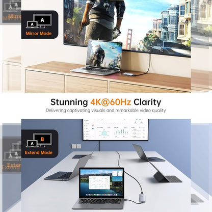 Hub USB-C 9 en 1 con HDMI 4K 60Hz y Carga PD 100W