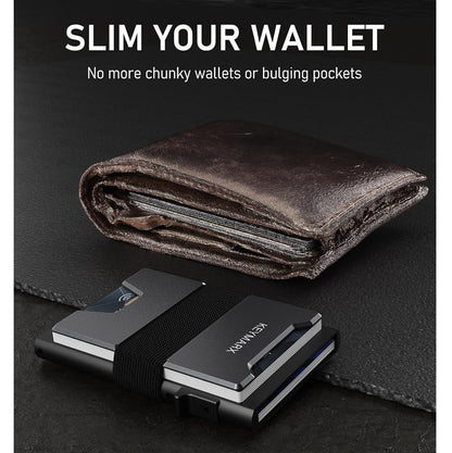 Billetera Anticlonación RFID para 15 Tarjetas Negra