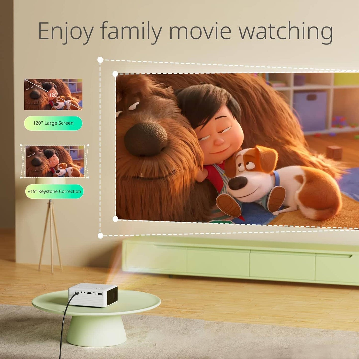 Proyector Portátil Mini FHD 1080p YOTON  Y3 120 lúmenes – HDMI y USB