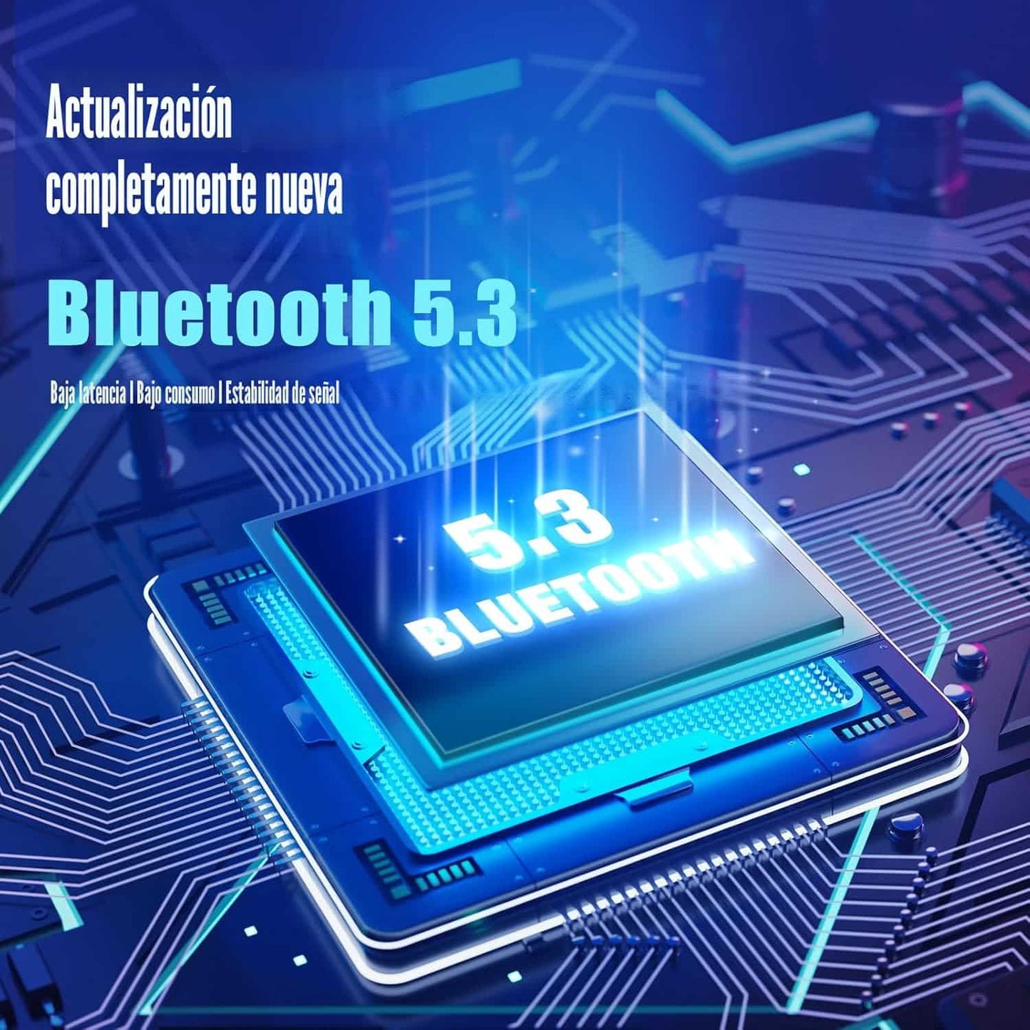 Audífonos Bluetooth Over Ear Plegables 65h Hi-Fi Negro